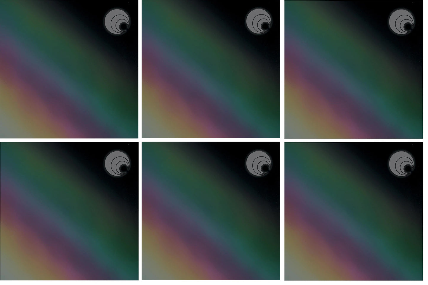 6 Pieces 6x6" Spectrum System 96 Black Opal Iridized Glass Sheets Pack Studio Stock Up-