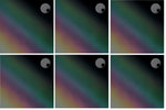 6 Pieces 6x6" Spectrum System 96 Black Opal Iridized Glass Sheets Pack Studio Stock Up- 
