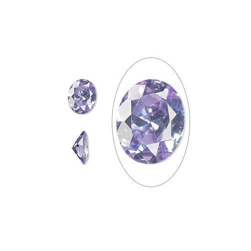 LAVENDER OVAL 10x8mm CZ Fire inPMC Art Clay Silver Gold or Set In Jewelry LOOSE-