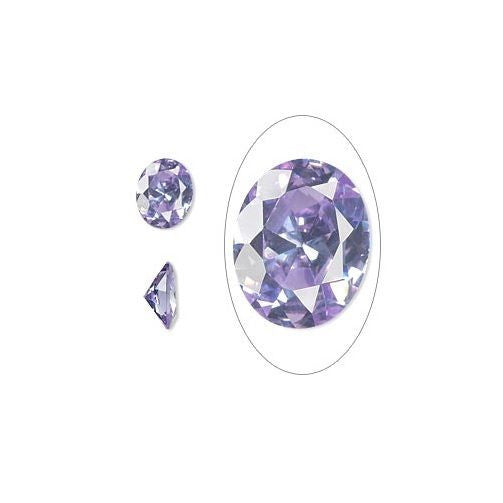 LAVENDER OVAL 10x8mm CZ Fire inPMC Art Clay Silver Gold or Set In Jewelry LOOSE- 