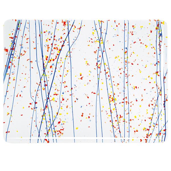4223 Collage Glass 90 COE Bullseye Fusing Glass Sheet 5x5 inch 3mm 90COE-