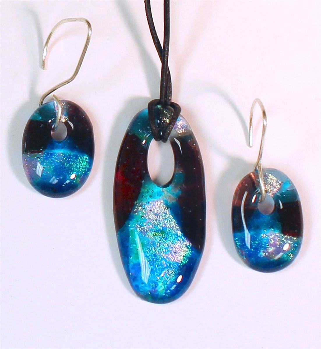 Little Fritters Oval Pendant Earring Trio Mold Glass Frit Casting Kiln Supplies 74-