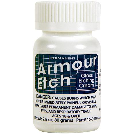 ARMOUR ETCH Glass Etching Cream 2.8 oz Jar Small Fusing Supplies Tools-