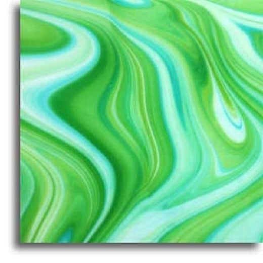 623.52 Opal Art Lagoon Treat Glass 6 x 6 Inch Oceanside Compatible 96 COE Sheet Glass-