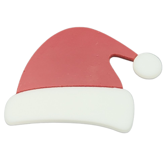 96 COE Winter Hat Precut Red & White or Clear Base Glass Fusing Supplies-