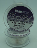 Beadsmith Pro Silver Bonded Filled Wire Half Hard Dead Soft 18 20 22 22 26 28 ga-Gauge Size Hardness Length 24ga Dead Soft 25 ft