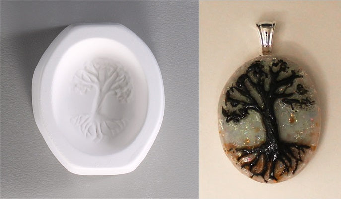 Tree of Life Cabochon Mold Pendant Casting Little Fritters 94-