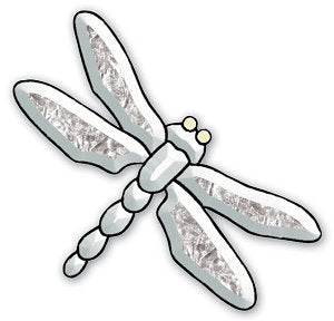 GST-6 Dragonfly Bevel Cluster 10 Pieces 9 3/4" by 6" Stained Glass Supplies-