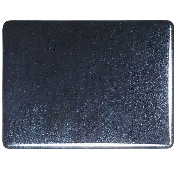 1140 Aventurine Blue 90 COE Bullseye Fusing Glass Sheet 5x5 inch 3mm Striker 90COE-