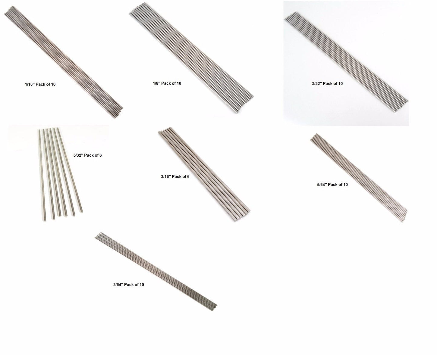 9" Bead Mandrels Lampworking Stainless 1/16 1/8 3/32 5/52 3/16 5/64 3/64" Choice-