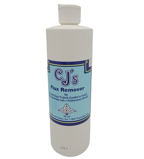 CJ's Flux Remover Liquid  16 oz Stained Glass Supply Polish Cleaner- 