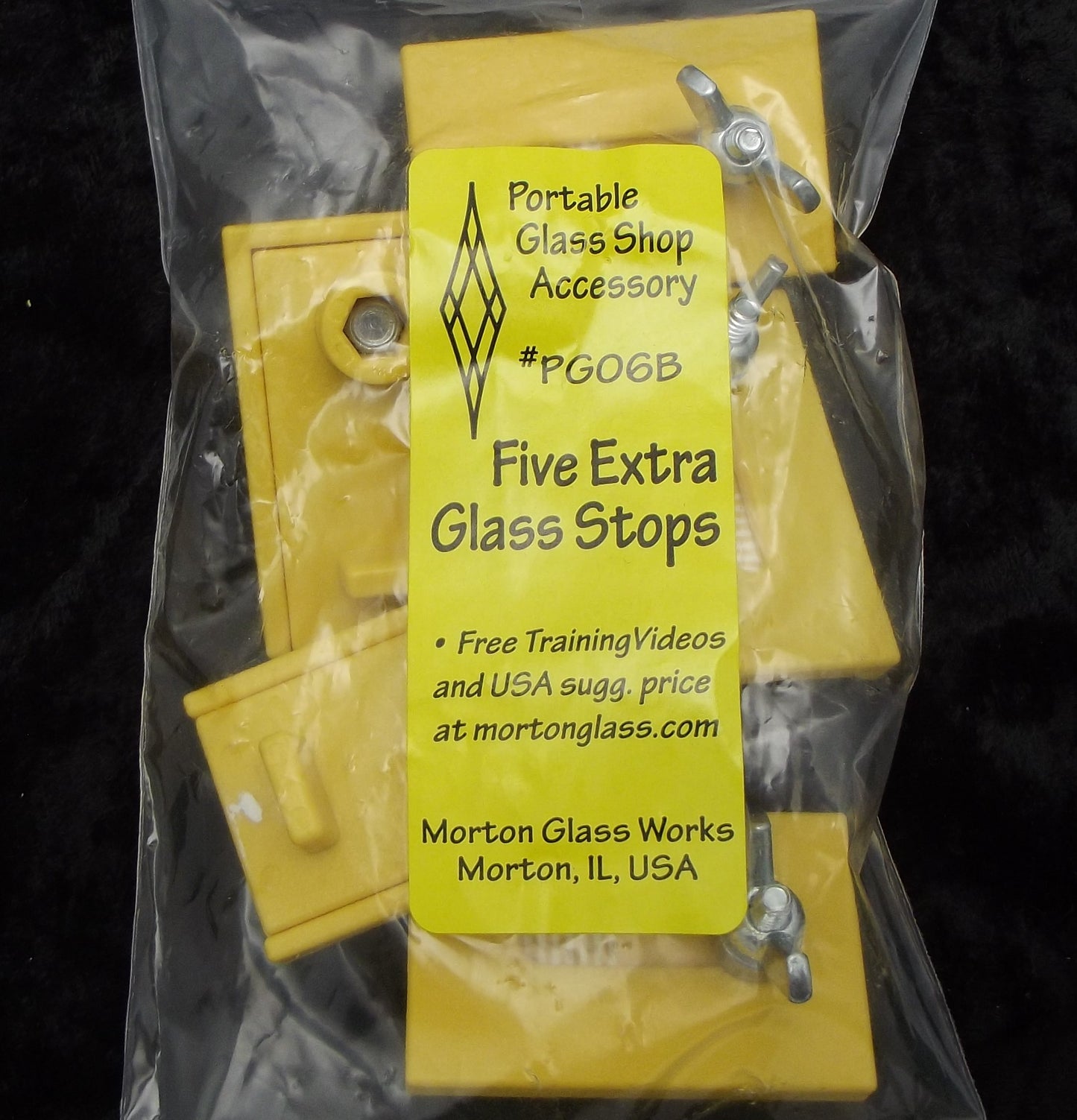 5 Extra Glass Stops PG06B MORTON PORTABLE GLASS SHOP fits PG01B Cutting System-