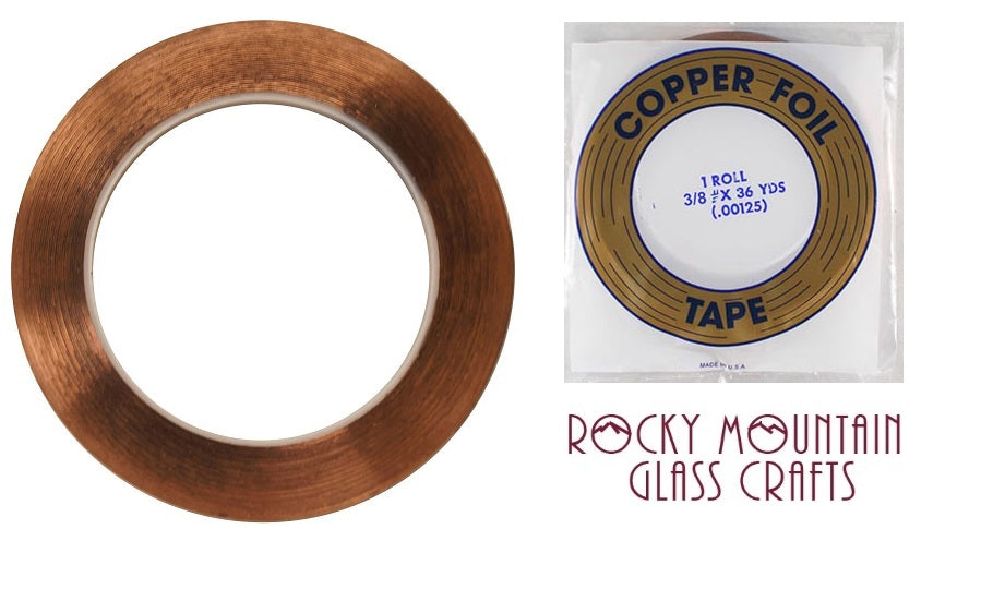 3/8" EDCO Copper Foil Tape For Stained Glass 36 yards Supplies 1mil Supplies-