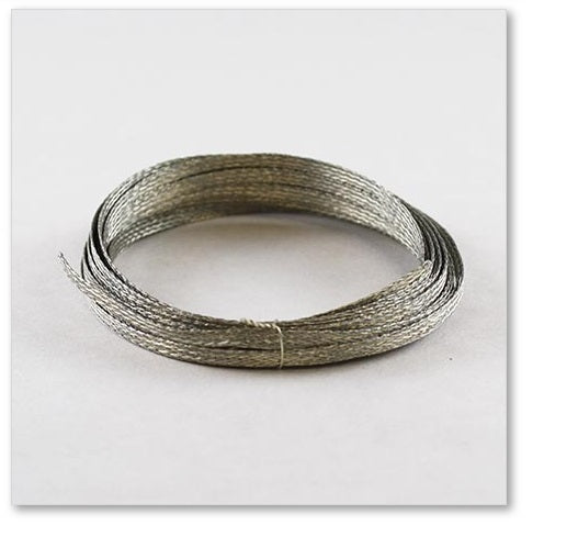 Braided Tinned Copper Wire 10 feet 1/8" Wide Reinforcement Strip Stained Glass Panels-