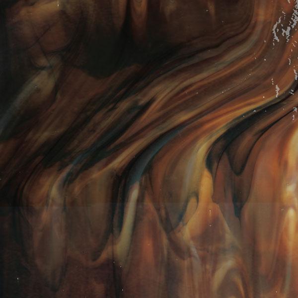 3203 Brown Ivory Black Mix Opal 90 COE Bullseye Fusing Glass Sheet 5x5 inch 3mm Striker 90COE-