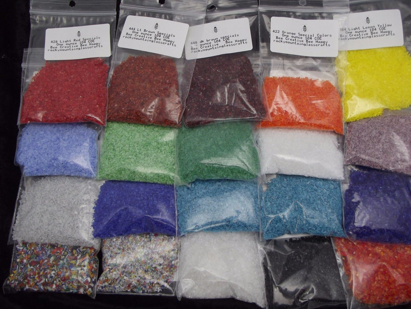2 oz Bag 104 COE Moretti Effetre Glass Frit Transparent Pastel Specials Aventurine-