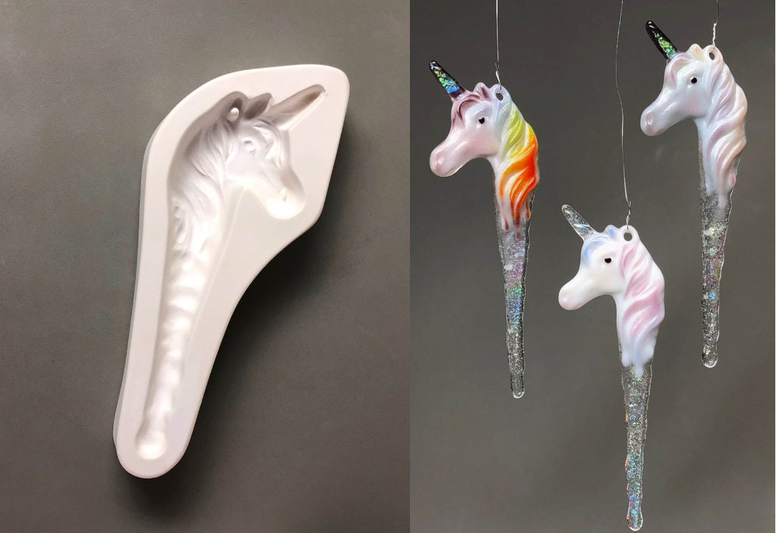 Unicorn Icicle Little Fritters 188 Glass Casting Mold Creative Paradise Fusing-