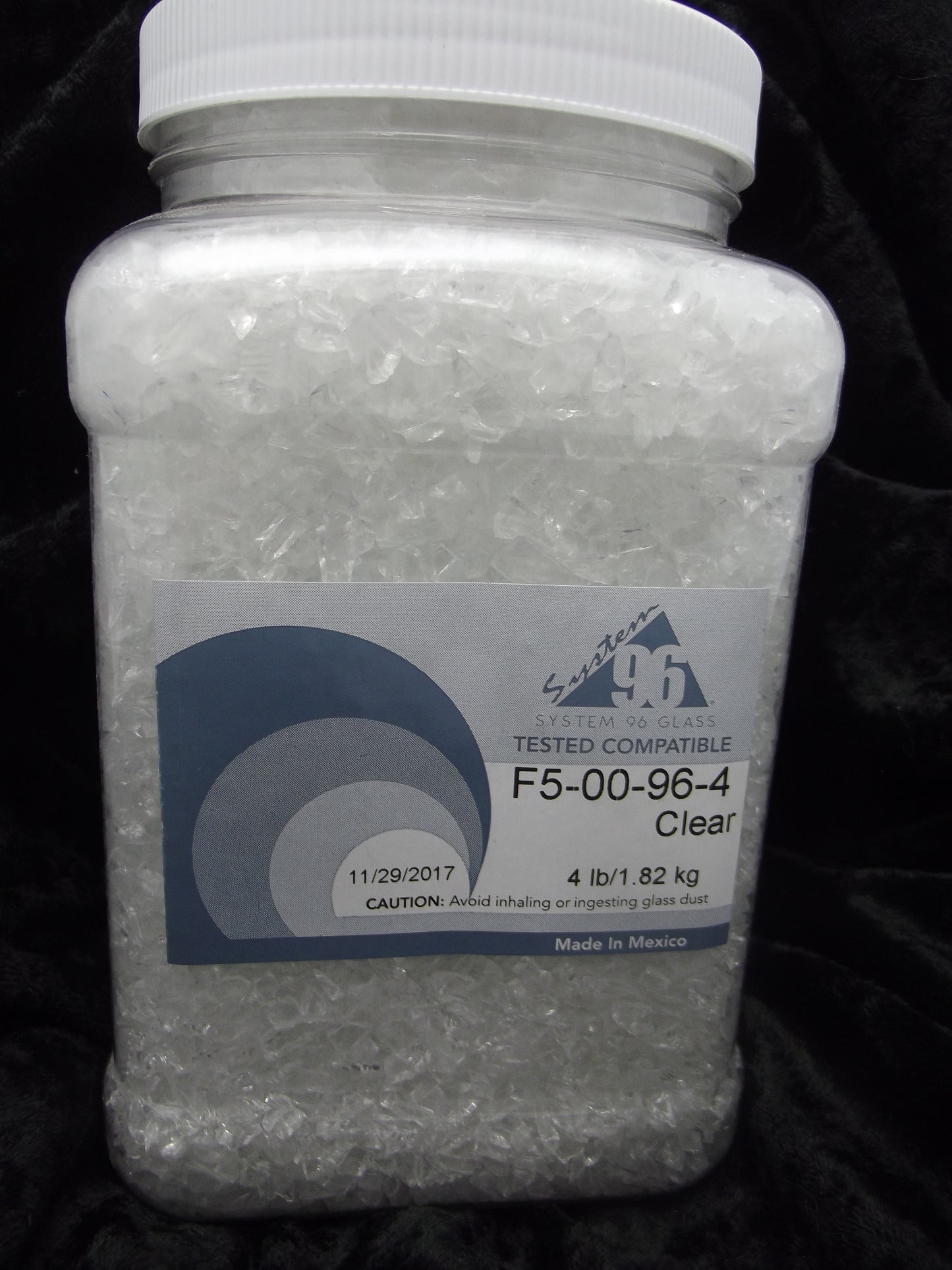 F5 00 Clear Coarse FOUR POUNDS System 96 COE Glass Frit 4 pds # Economy Size OGT-