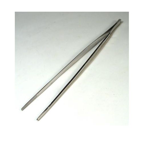 12" Blunt Serrated Tweezers Stainless Steel Lampworking Hot Glass Supplies Tools- 
