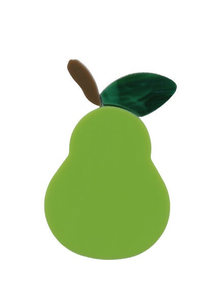Last Ones GREEN PEAR 96 COE Precut Glass Shapes Fusing Mosaics Fruit-