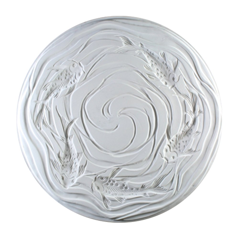 Koi Waves Round Texture Plate Platter Mold 13" Creative Paradise Glass Fusing-
