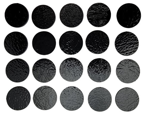1" Precut Black Circles 90 COE 20 Pieces Wholesale Lot-