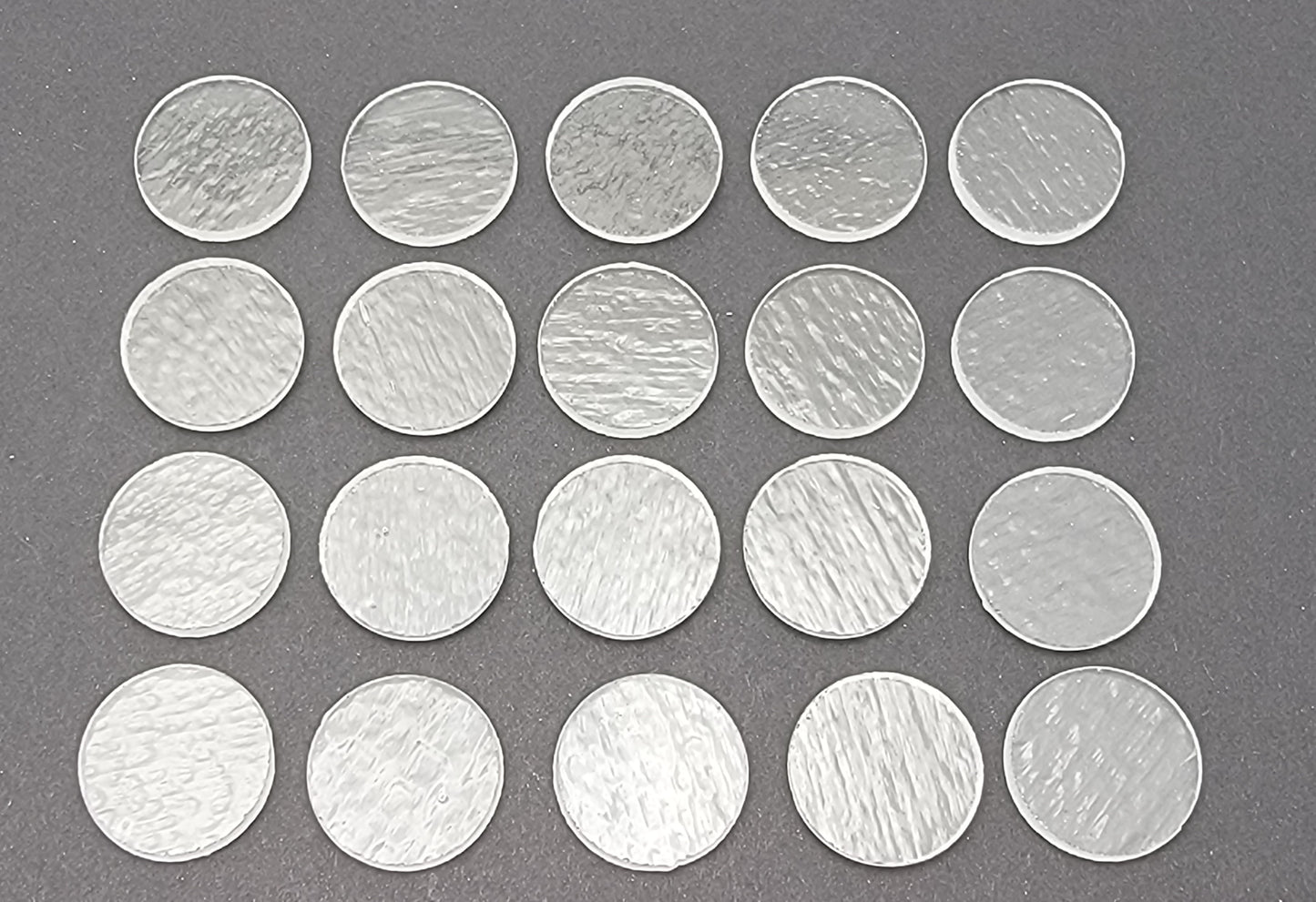 1" Precut Clear Circles 90 COE 20 Pieces Wholesale Lot-