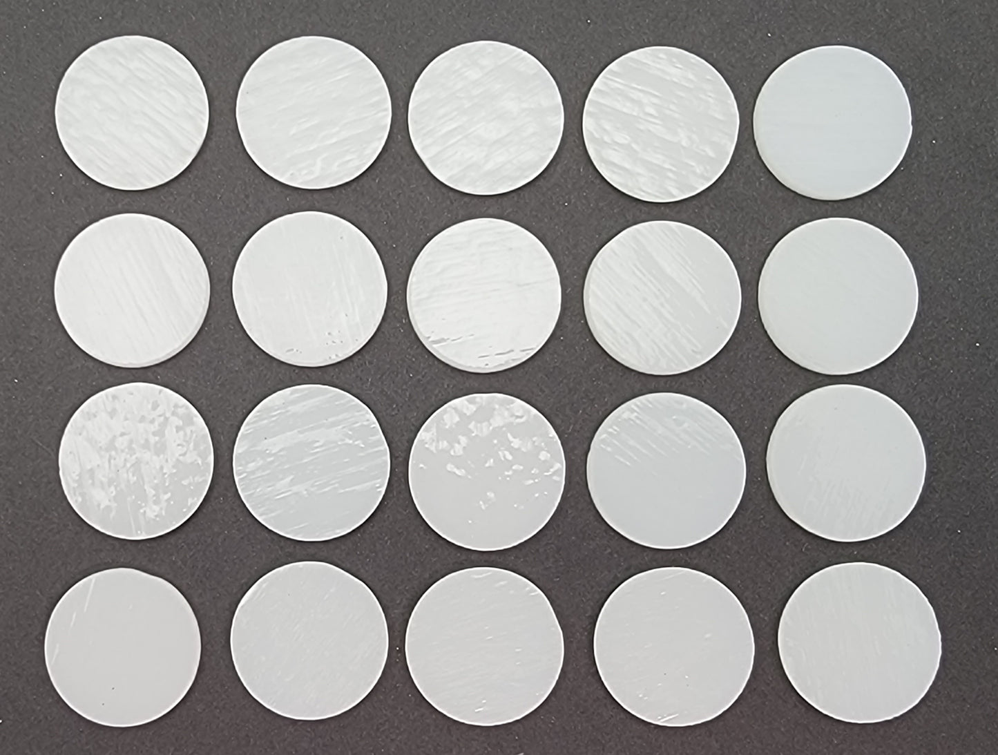 1" Precut White Circles 90 COE 20 Pieces Wholesale Lot-