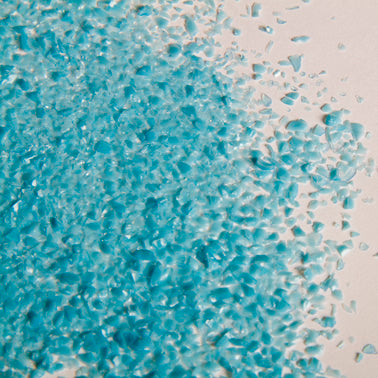 F5 2334 96 Turquoise Blue Opal COARSE 96 COE Frit 8.5 oz Jar-