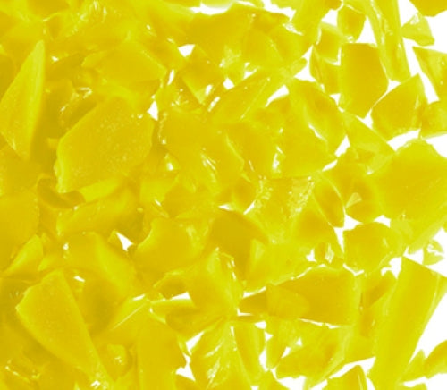 F5 2602 96 Yellow Opal COARSE 96 COE Frit 8.5 oz Jar-