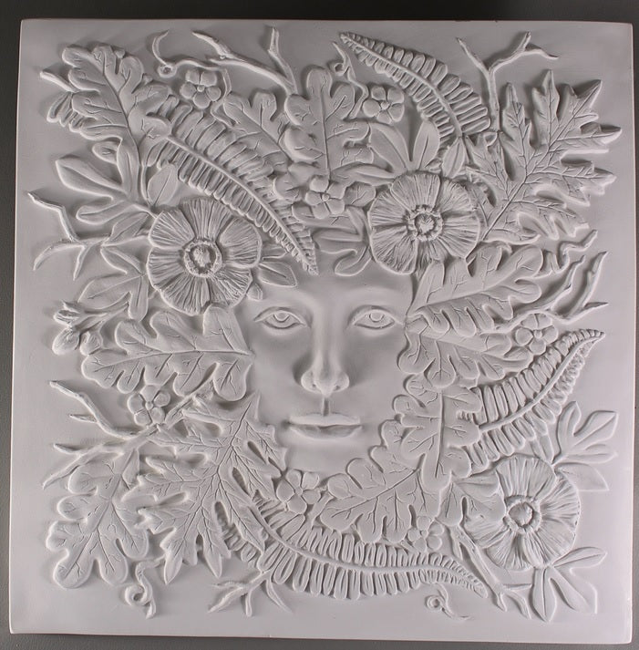 Lady of the Woods CREATIVE PARADISE Glass Kiln Fusing Mold Tile 7x7" Small-