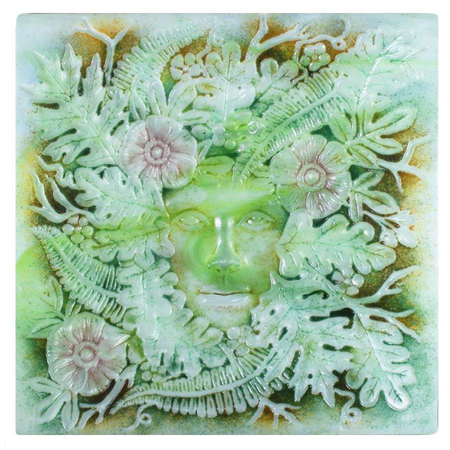 Lady of the Woods CREATIVE PARADISE Glass Kiln Fusing Mold Tile 7x7" Small-