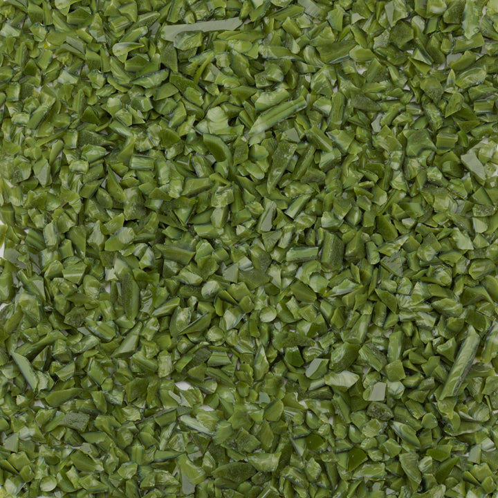 F5 782 Olive Green Opal COARSE 96 COE Frit 8.5 oz Jar-