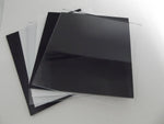 6 Pieces 6x6" Spectrum System 96 Black & White Opal & Clear Glass Sheets Pack Studio Stock Up- 