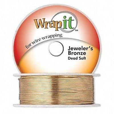 TRUE GOLD COLOR WRAPPING WIRE Jeweler's BRONZE DEAD SOFT 360 feet 26GA- 
