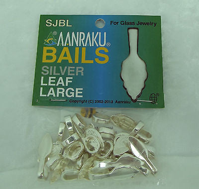 Aanraku Bails Sterling Silver Plated Large 25 Glue-on Display Your Fused Glass- 