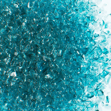 F3 5333 96 Deep Aqua Transparent MEDIUM 96 COE Frit 8.5 oz Jar-