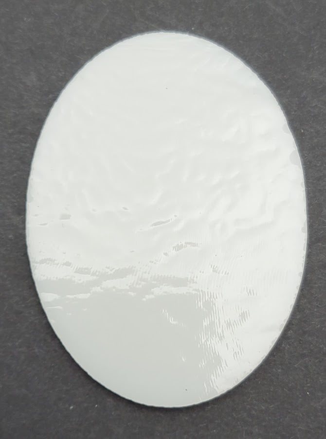 3 or 6 OVALS 90 COE Precut Glass 1" 1 1/2" 2" Black or White or Clear Fusing Supplies-Size/Color/Quantity 1" White Six Pieces