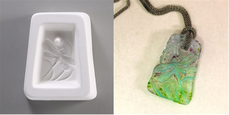 Dragonfly Holey Cameo Pendant Fusing Mold Creative Paradise Little Fritters 93-