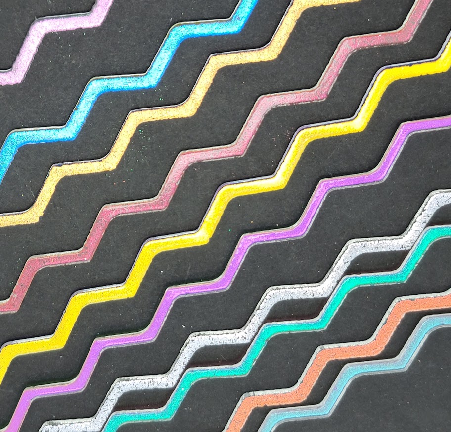 Primary Colors 90 COE on CLEAR 2mm Firestrips Fire Strips Dichroic 16" 10 Glass-