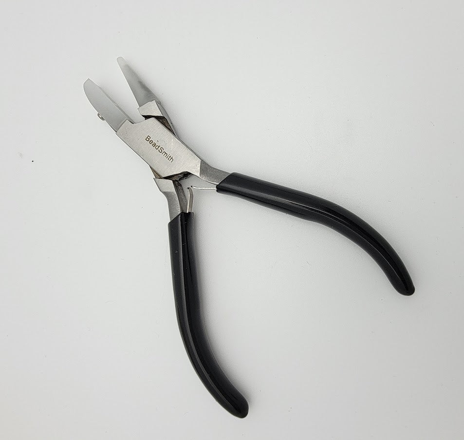 PROFESSIONAL 1/2 Flat 1/2 Round Nose 4 3/4" BEADSMITH Nylon Jaw Pliers PL568-