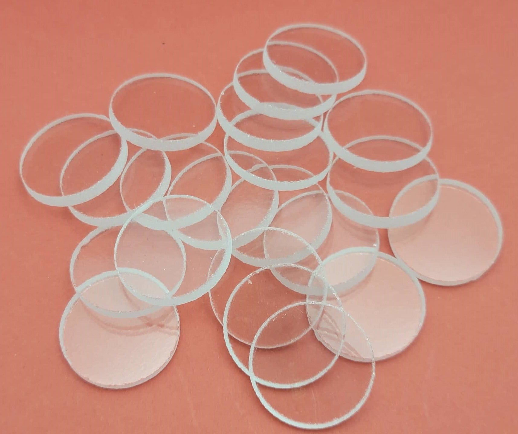 1" Precut Icicle Clear Circles 96 COE 20 Pieces Glass Wholesale Lot Fusing-