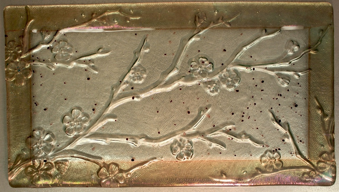 Cherry Blossom Glass Fusing Mold Creative Paradise 7 x 13" Tile Plate Texture-