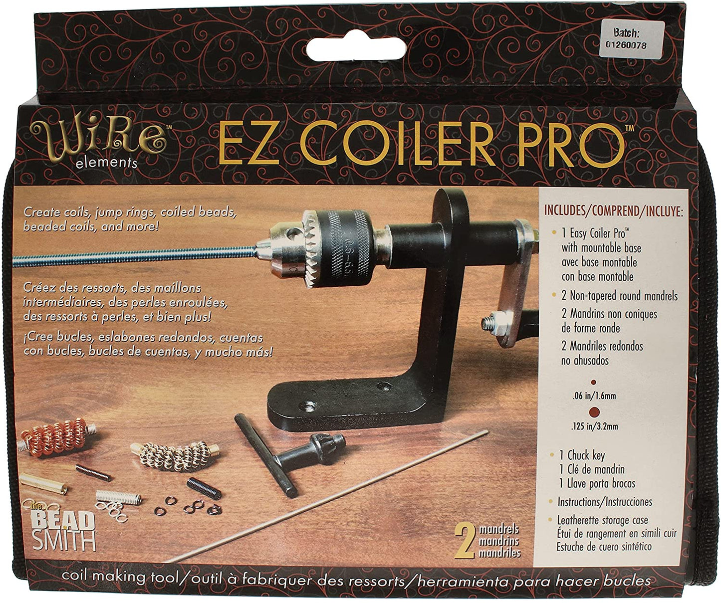 2 Mandrel Beadsmith EZ Coiler Pro Create Jump Rings Coiled Beads Spirals-