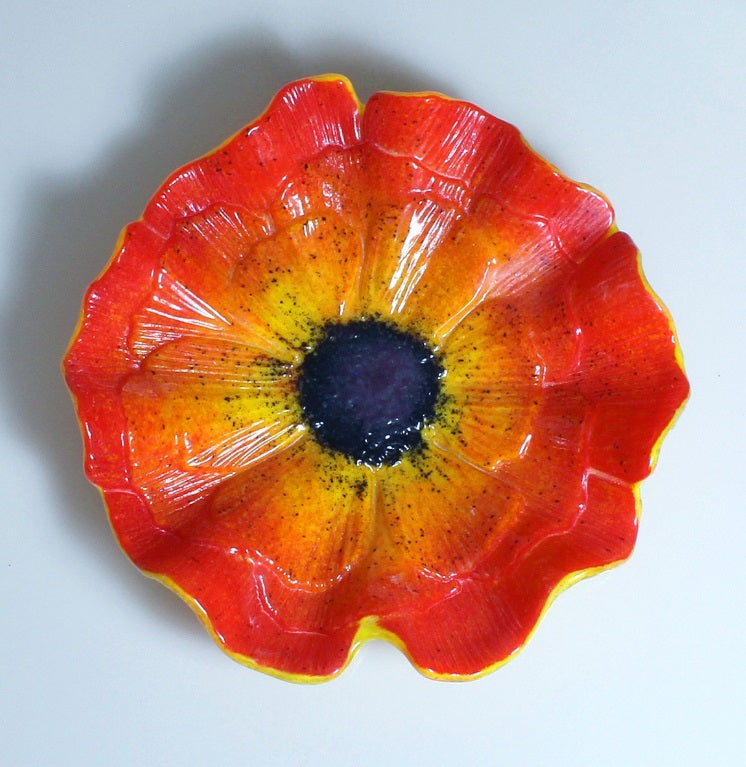 Patty Gray Flower Poppy Mold Glass Casting Fusing Supplies LF141 Large 9.5" Diam-