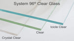 100ICE Icicle Clear Transparent 12 x 12 Inch Oceanside Compatible 96 COE Sheet Glass- 