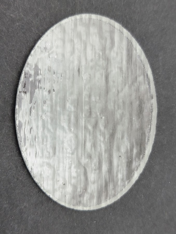 3 or 6 OVALS 90 COE Precut Glass 1" 1 1/2" 2" Black or White or Clear Fusing Supplies-Size/Color/Quantity 1" Clear Six Pieces