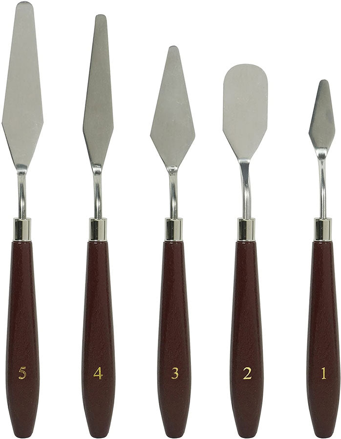 Stainless Steel Spatula Knife Set Oil Painting Glass Fusing Palette Knives-