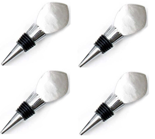 4 Stainless Steel AANRAKU FLAT TOP Wine Bottle Stopper FINDINGS Add FUSED GLASS-