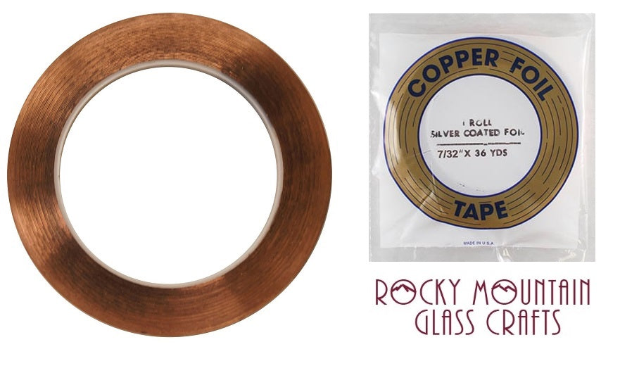 7/32" SILVER BACK EDCO Copper Foil Tape For Stained Glass 36 yards Supplies 1mil-
